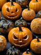 © Anthony - Beautiful carved Halloween pumpkins decorated with exquisite floral designs