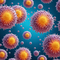 Microscopic view of lipid molecules in human cells, detailed and perfect for educational content