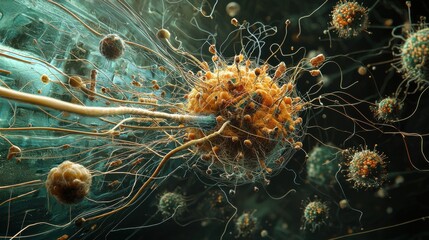 Aufkleber - Exploring the artistic depiction of trivitino particles in plasma standards a scientific visualization journey