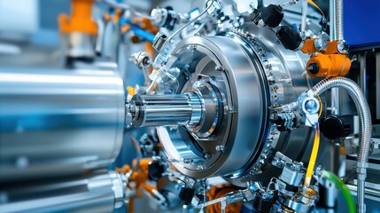 Fototapete - Exploring futuristic trivitino particle dynamics in a high-tech laboratory an advanced study environment