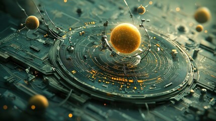 Aufkleber - Exploring quantum energy grids and trivitino particle standards in advanced scientific research environments