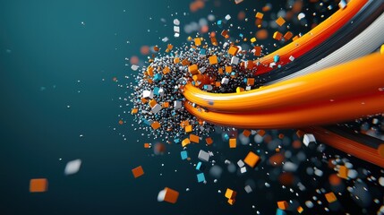 Aufkleber - Visualizing trivitino particle dynamics under standard conditions in scientific research environments from a microscopic perspective