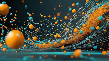 Aufkleber - Visualizing trivitino particles a scientific exploration in standard conditions digital environment abstract concept
