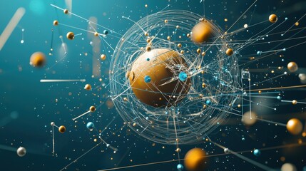 Aufkleber - Trivitino particles colliding in a particle accelerator exploring high-energy physics dynamics in a controlled laboratory environment