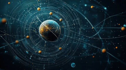 Aufkleber - Visualizing trivitino particle dynamics in a high-energy standard environment a scientific exploration of quantum interactions