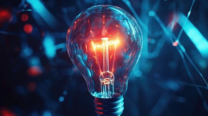 Wall Mural - innovative light bulb symbolizing sustainable green energy and technological advancements for a clea