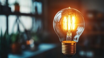 Wall Mural - sustainable energy concept light bulb illuminating the future with modern technology for a clean eco