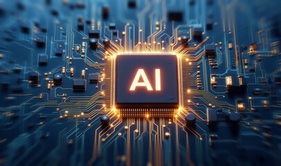 Wall Mural - ai technology and machine learning background.