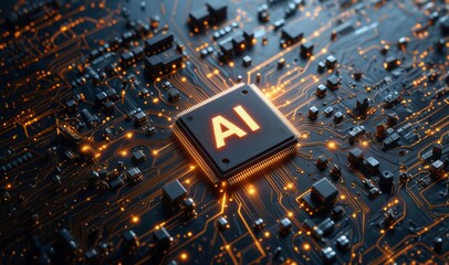 Wall Mural - chat with ai. artificial intelligence. ai artificial intelligence futuristic technology. digital ai 