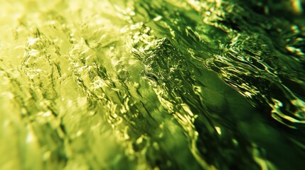 Aufkleber - A close-up view of shimmering, green water, capturing fluid motion and light reflections.