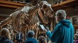 © Luxetify - Museum guide explains extinct animal skeleton exhibit