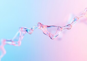 Aufkleber - Dreamy Pastel Blockchain Nodes Abstract Geometric Finance Flow