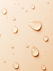 Aufkleber - Minimalist Water Droplets on Pastel Background Tranquil Abstract Art