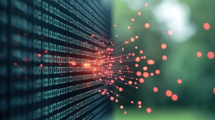 Wall Mural - a close up shot of a computer screen displaying lines of binary code, highlighting the language of c
