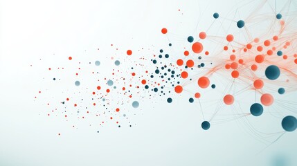 Wall Mural - a network diagram with interconnected devices and data packets flowing between them, illustrating th