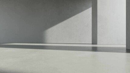 Aufkleber - 3d rendering of abstract empty concrete interior with shadow