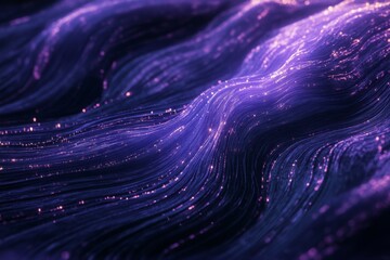 Wall Mural - abstract purple glowing wave pattern.