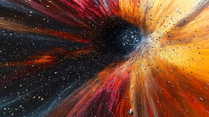 Wall Mural - cosmic vortex nebula colorful starfield swirling