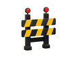 © RABEYA - Road barrier with yellow stripe icon illustration 3d. Traffic Barrier icon 3d render