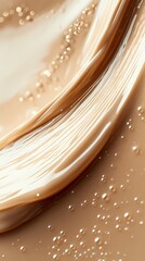 Wall Mural - Beige flowing liquid foundation poster background