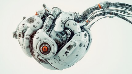 Leinwandbilder - A futuristic robotic component with intricate design and mechanical features.