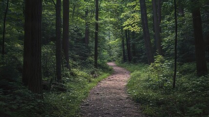 Canvas Print - Forest Path: A Serene Journey Through Nature