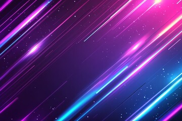 Wall Mural - abstract neon light streaks on dark background.