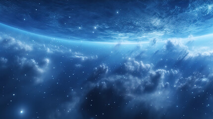 Wall Mural - stunning night sky view of outer space