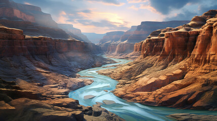 Poster - Breathtaking Canyon River Landscape