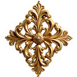 © Jakirul - Golden baroque floral ornament isolated on transparent background. Cut out or PNG.