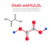© foxyliam - Oxalic acid molecular structure formula (H2C2O4), ball-and-stick model,