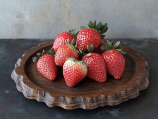 Canvas Print - Strawberries on Table