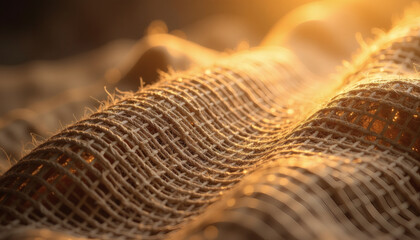 Rustic Burlap Texture with Subtle Earthy Highlights