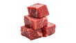 © Mohsin - Cubes of raw beef isolated on transparent background