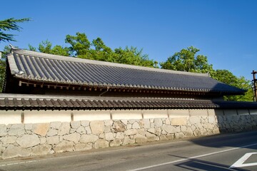 Poster - Zenkoji temple wall and tiled roof