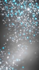 Aufkleber - Soft silver and icy blue sparkles create a dreamlike atmosphere in a serene background