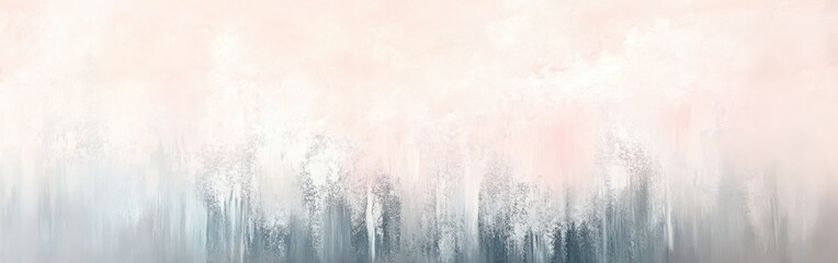 Poster - Ethereal blush pink and soft grey vertical streaks create a serene abstract landscape at dusk