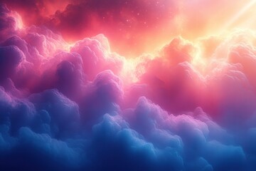 Poster - Swirling Pink and Blue Abstract Background