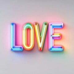 Wall Mural - Neon Love Sign