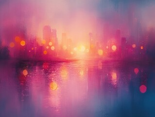 Poster - Sparkling Light Background with Glowing Rays and Ethereal Bokeh Effects