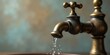 © vattana - Antique Faucet with Water Flowing, a Symbol of Cleanliness and Hydration