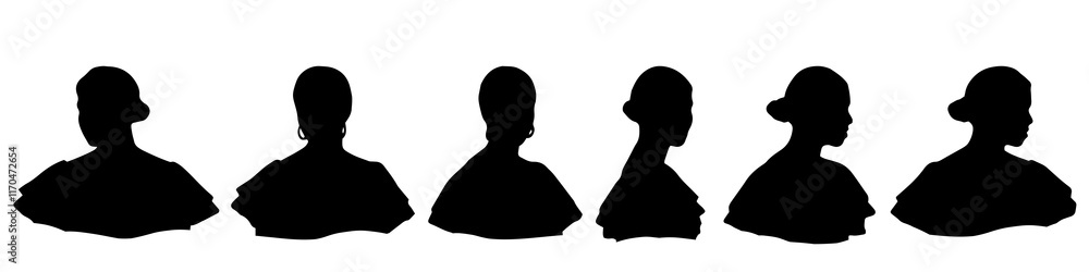 Conceptual human head isolated on white background as abstract avatar ...