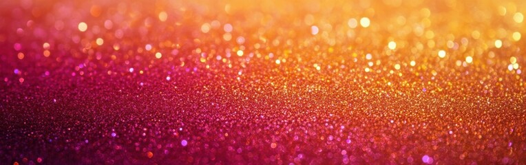 Aufkleber - Vibrant gradient background blending warm shades of pink, orange, and gold with sparkling effects creates a mesmerizing visual experience