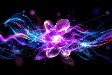 Poster - Abstract Vibrant Energy Waves with Colorful Light Effects for Creative Backgrounds