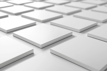 minimalistic white background with square empty boxes