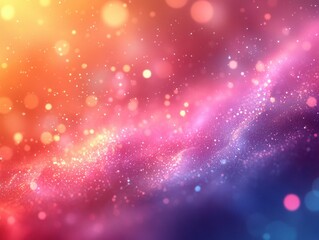 Fototapete - Sparkling Light Background with Colorful Gradients and Bokeh Effects