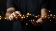 © KKC Studio - Hands Reaching Out with Bright Glow and Sparkling Light Effects