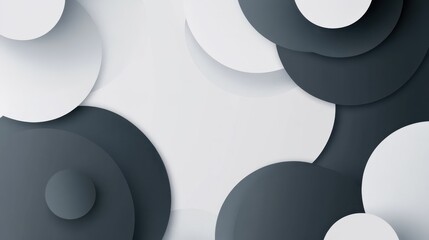 Leinwandbilder - Exploration of abstract gradient shapes in a harmonious monochrome composition