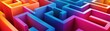 © Naput - Abstract zigzag pathways in a vivid, detailed maze, symbolizing choices and complexity