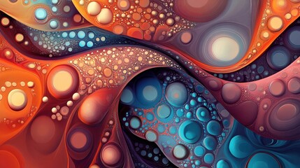 Poster - Abstract Fluid Art: A Symphony of Colors and Shapes